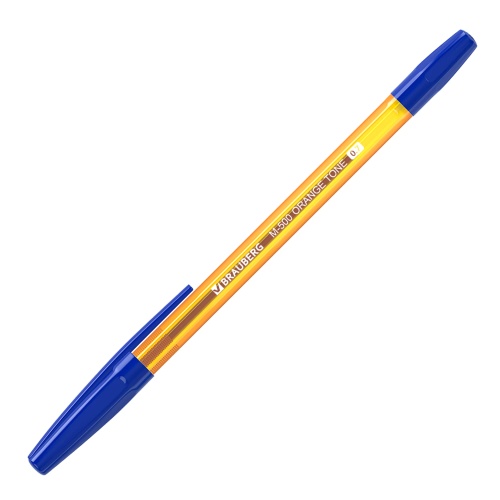 Ручка шариковая Brauberg 143451 M-500 Orange Tone 0,7мм, синяя "Дава"