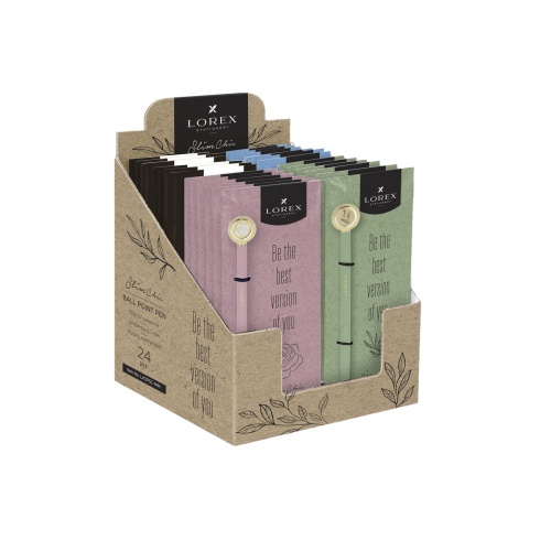 Ручка шариковая Lorex Slim Chic Midnight Melody LXOPSC-MM, 0,7мм синяя, корпус металл ассорти "Дава"