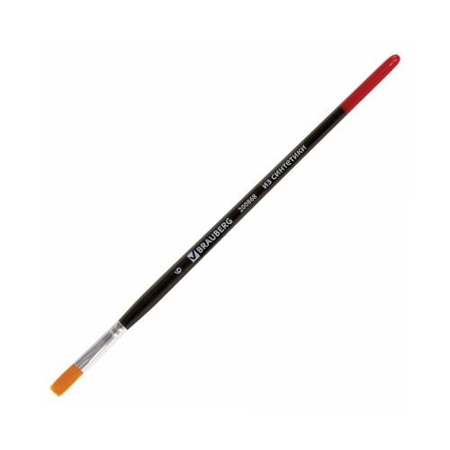 Кисть синтетика № 6 плоская Brauberg 200868 "Дава"