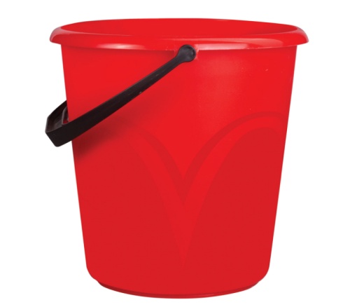 Ведро 8 л, без крышки, пластиковое, пищевое, цвет красный, мерная шкала LAIMA 603892 "Дава"