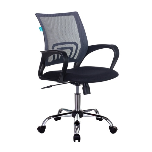 Кресло Бюрократ CH-W695N, CH, спинка сетка темно-серый TW-04, сиденье ткань черный TW-11, 309631 "Дава"