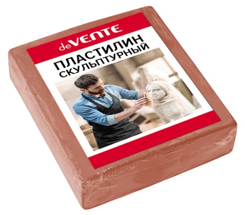Пластилин скульптурный 0,5кг терракотовый, мягкий deVENTE 8042906  "Дава"