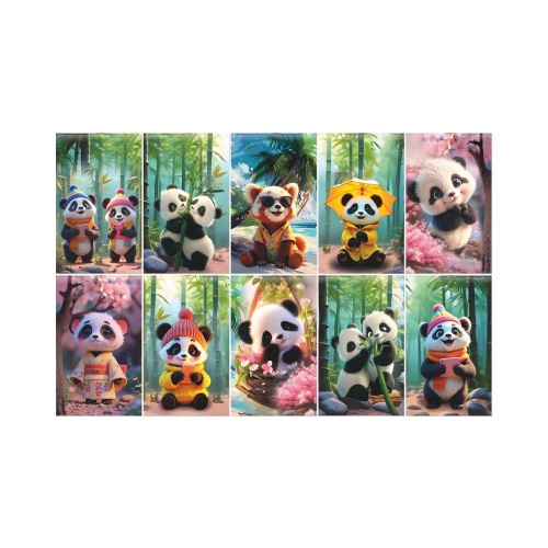 Блокнот А6/30л на скрепке NB0256 Малыш панда "Дава"