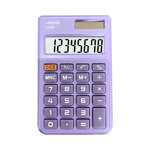 Калькулятор deVENTE карманный 200N (8 разрядов) 4031524 сиреневый  "Дава"