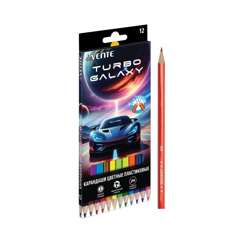 Цветные карандаши 12 цв. deVENTE 5022637 Турбо-Галактика 2М шестигранные, пластиковые "Дава"