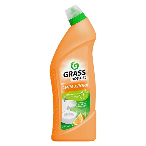 Средство чистящее для сантехники Grass DOS-GEL, 750мл защита и блеск Сила цитрусов, 125678 ЧЗ "Дава"