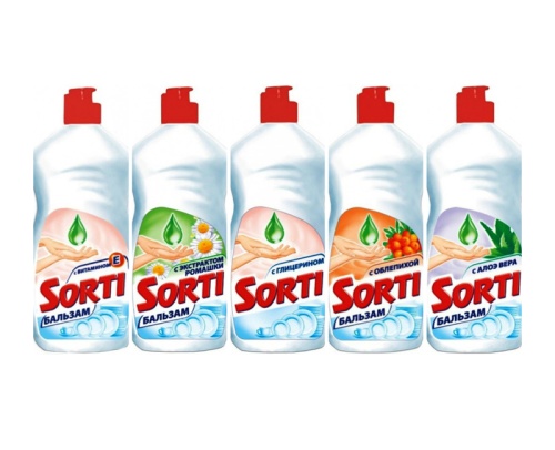 Средство моющее для посуды Sorti (Капля - Сорти) 400г ассорти "Дава"