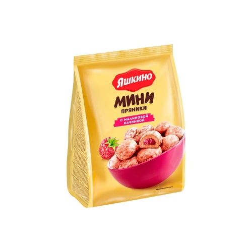 Пряники-мини Яшкино с малиновой начинкой 300г "Дава"