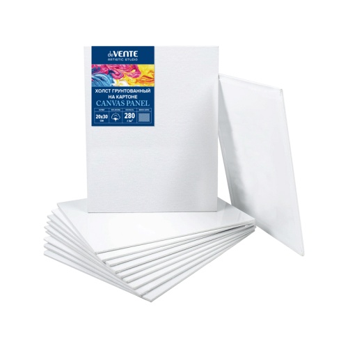 Холст грунтованный на картоне deVENTE 20х30см, 100% хлопок "Дава"
