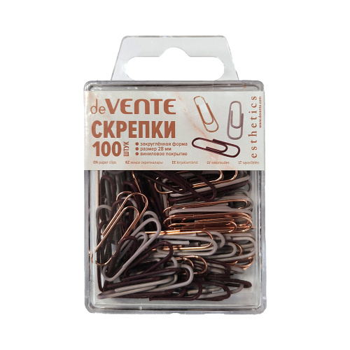 Скрепки 28мм*100шт.уп. deVENTE 4135512 Esthetics "Дава"
