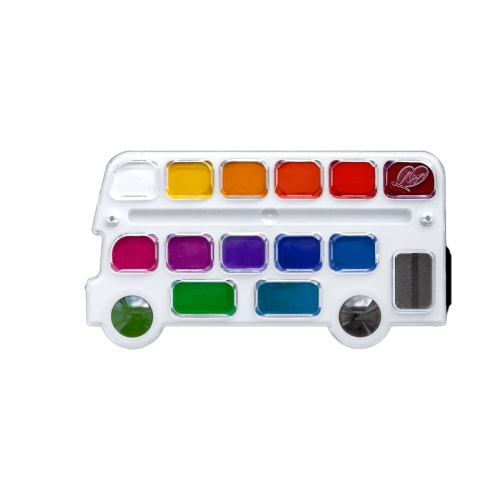 Краски акварель медовая 16 цв. Луч 34С 2241-08 фигурные Автобус "Дава"