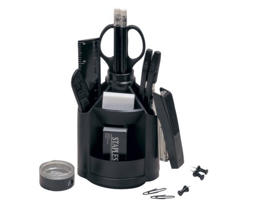 Органайзер настольный Attomex 10 предметов 4102314 черный "Дава"