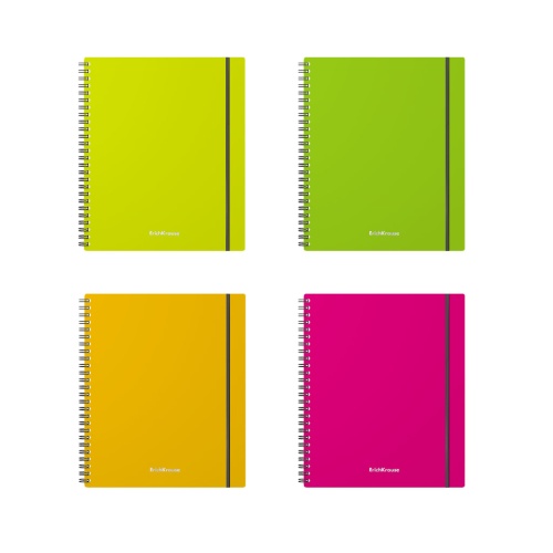 Тетрадь 80л. кл. спираль 080255253-50650 Neon с пластиковой обложкой "Дава"