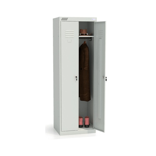 Шкаф металлический для одежды ШРК 22-600 (корпус RAL7035, двери RAL7035) замок повышенной секретност "Дава"
