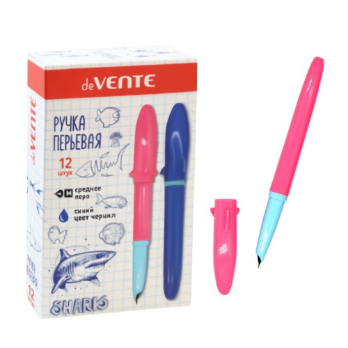 Ручка перьевая deVENTE 5100002 Shark синие чернила "Дава"