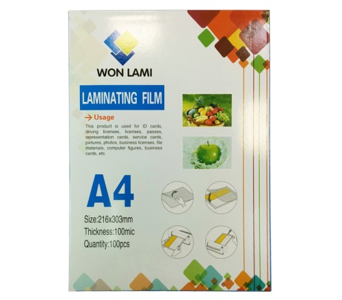 Пленка для ламинирования А4 216*303мм, 100мкм, 100л WF "Дава"
