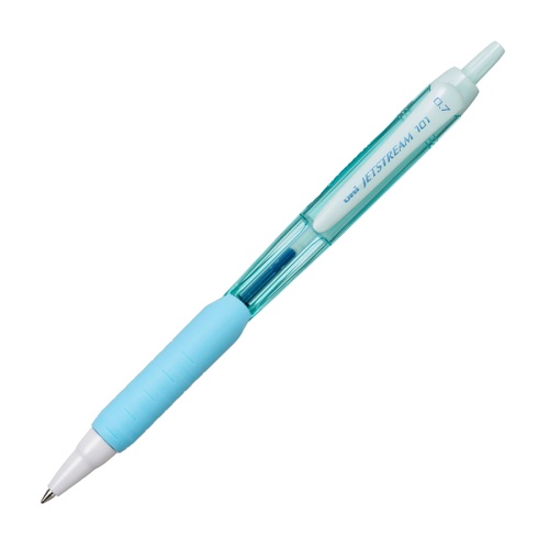 Ручка шариковая UNI автомат JetStream SXN-101-07FL 0,7 мм, синяя, корпус-голубой "Дава"
