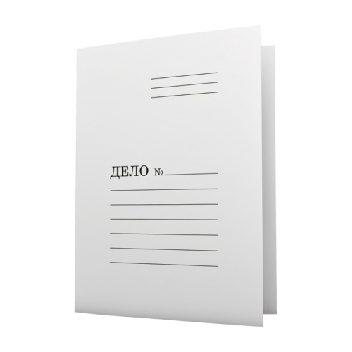 Папка-скоросшиватель картон Дело 360гр. Attomex 3112402 немелованный, белый "Дава"