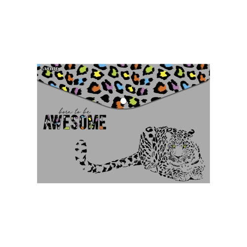 Папка-конверт на кнопке А4 deVENTE 3071980 Рожден быть прекрасным / Born to be awesome "Дава"