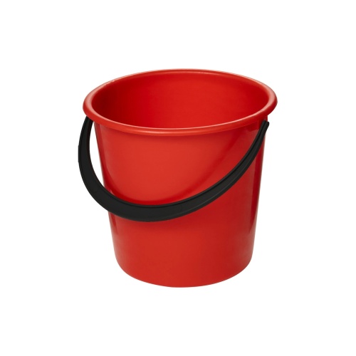 Ведро 10л хозяйственное пластиковое красное 2052465 "Дава"