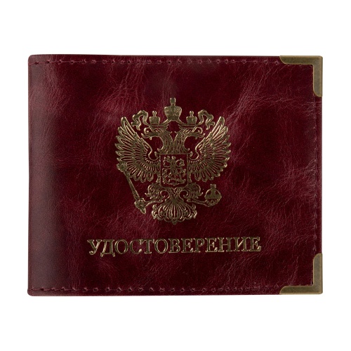 Обложка Удостоверение Brauberg 238200 нат. кожа бордовая "Дава"