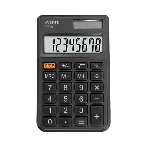 Калькулятор deVENTE карманный 200N (8 разрядов) 4031526 черный "Дава"
