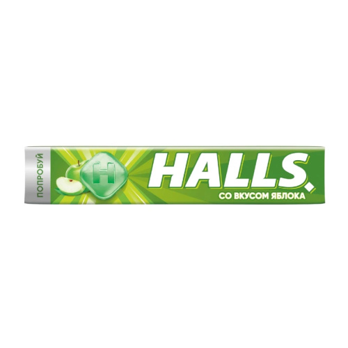 Конфеты карамель Halls (Холлс) 25г Яблоко "Дава"