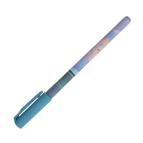 Ручка гелевая Lorex Slim Soft Grip LXGPSSG-FS1 Пушистое небо / Fluffy Sky 0,5мм синяя "Дава"