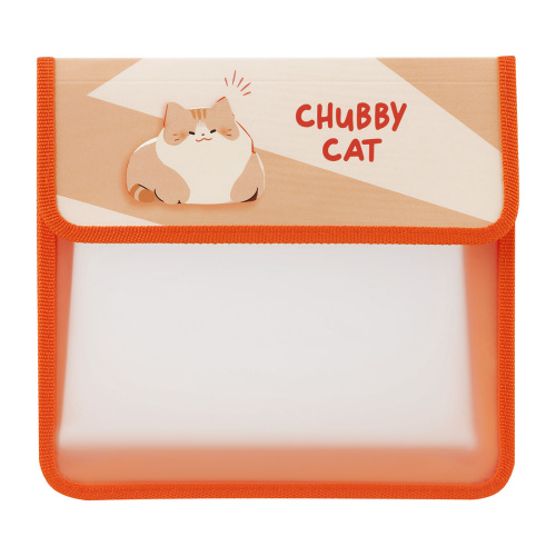Папка для тетрадей на липучке А5 ArtSpace ПТ-95О2001 Chubby cat, 2 отделения "Дава"