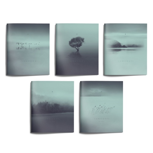 Тетрадь 48л. лин. LXCBLL-HL Дымчатый ландшафт "Дава"