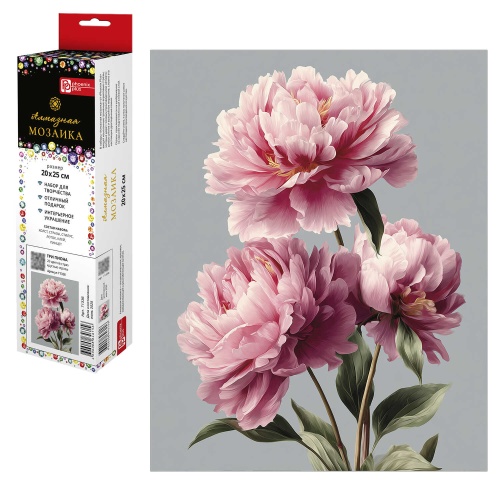 Набор для творчества Феникс+ 71336 Алмазная мозаика 20*25см Три пиона "Дава"