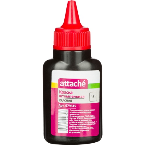 Штемпельная краска Attache 979615 45мл красная "Дава"