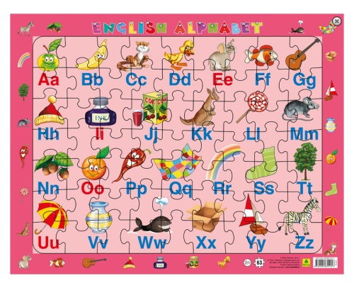 Пазлы   63 элемента Алфавит английский Пл15п "Дава"