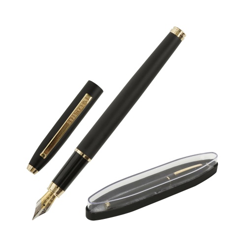 Ручка перьевая Brauberg 143467 Brioso, корпус черный с золотистыми деталями "Дава"