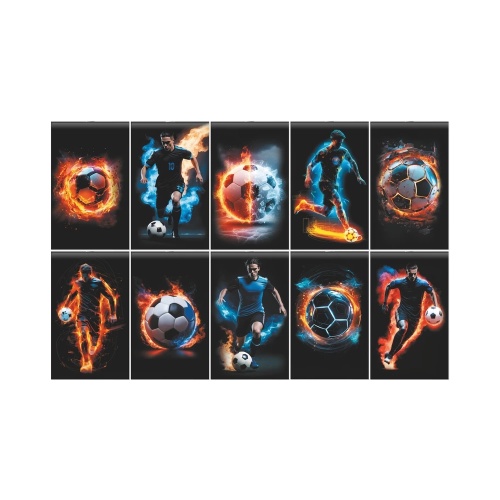 Блокнот А6/30л на скрепке NB0257 Крутой футбол "Дава"