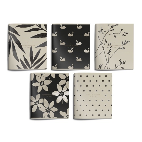 Тетрадь 48л. кл. LXCBCL-CBP Черно-бежевый рисунок "Дава"