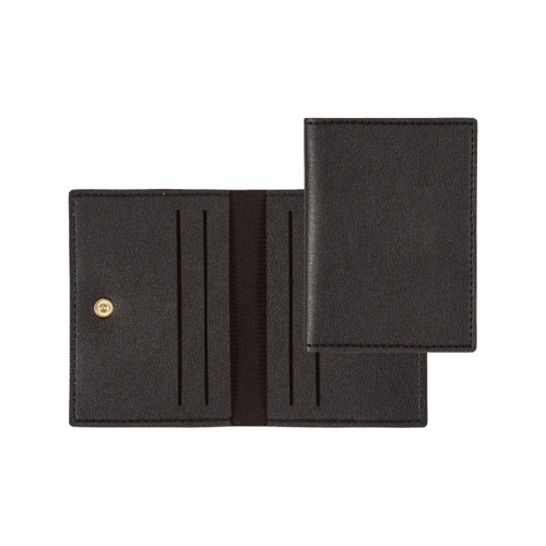 Визитница карманная deVENTE 1020420 Casual на кнопке черная "Дава"